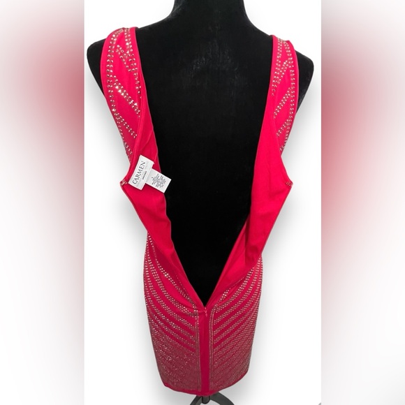 Carmen Marc Valvo Womens Cut and Sew Sparkly Cocktail Dress Size L - Picture 8 of 16